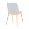 Armen Living Messina Modern White Velvet and Gold Metal Leg Dining Room Chairs, PK2 LCMSSIGLWHT - alternate 3